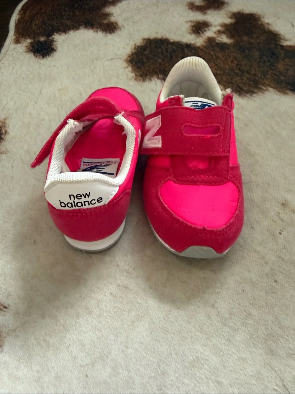 New Balance Baby size 7 Bright Pink Velcro Sneakers